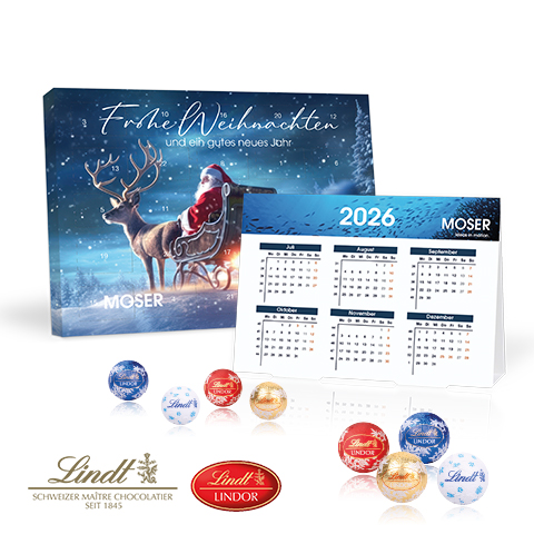 [95391] 2 in 1 Adventskalender mit Jahresplaner - Lindt Minis