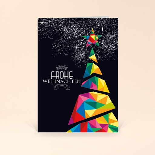 [WP2491] Karte: Prisma - Tanne (Wir gestalten gratis für Dich)