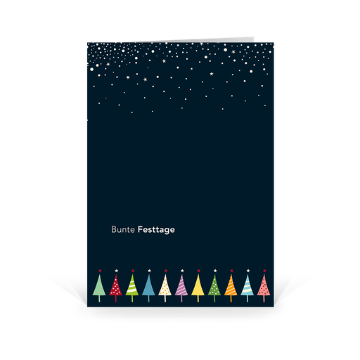 [WP1540] Karte: Bunte Festtage (Wir gestalten gratis für Dich)