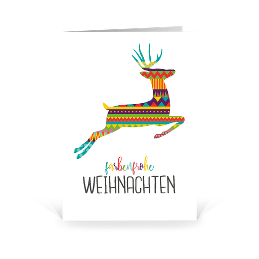 [WP10872] Karte: Geometric Hirsch (Wir gestalten gratis für Dich)