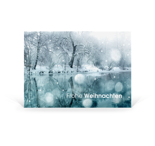[P1528] Karte: Postkarte Winterlandschaft (Wir gestalten gratis für Dich)