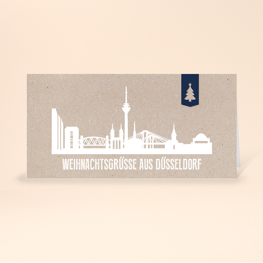 [WP10745] Karte: Skyline modern - Düsseldorf (Wir gestalten gratis für Dich)