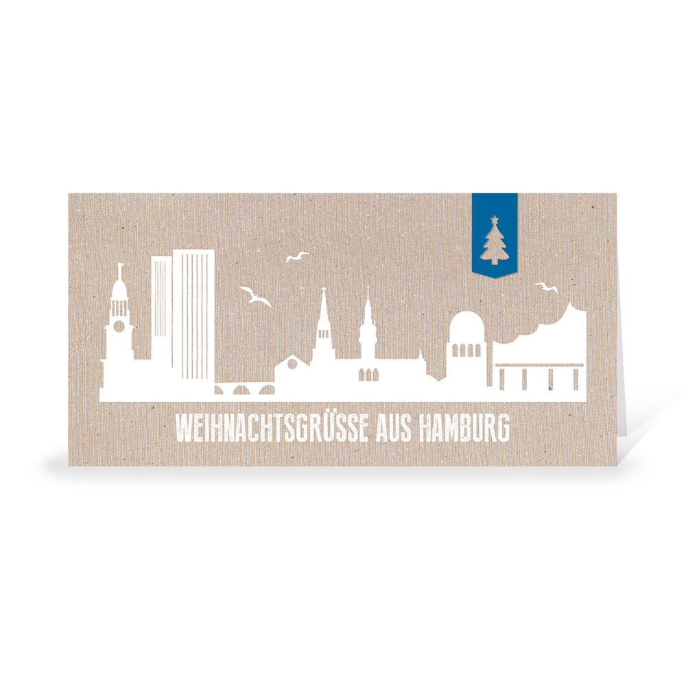 Karte: Skyline modern - Hamburg