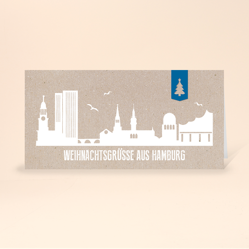 [WP10754] Karte: Skyline modern - Hamburg (Wir gestalten gratis für Dich)