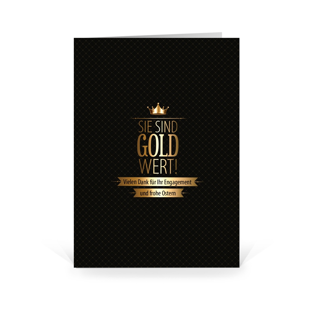 Karte: Sie sind Gold wert - Karte - Ostern