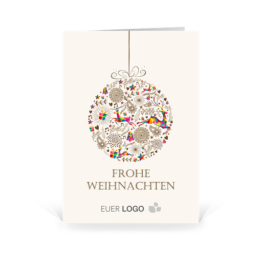 [WP2591] Karte: Vintage - Kugel (Wir gestalten gratis für Dich)