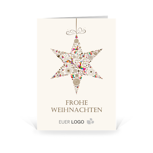 [WP2595] Karte: Vintage - Stern (Wir gestalten gratis für Dich)