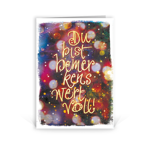 [WP12939] Karte: Bemerkenswertvoll (Wir gestalten gratis für Dich)