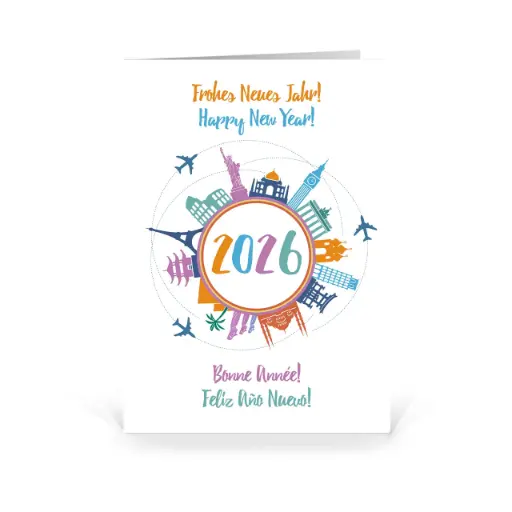 [WP5018] Karte: Around the World (Wir gestalten gratis für Dich)