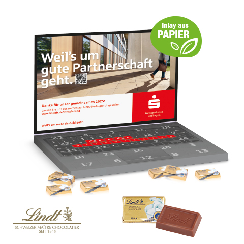 [55336] Tisch-Adventskalender Lindt Select Edition Laptop