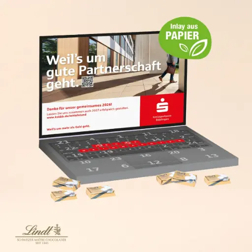[55336] Tisch-Adventskalender Lindt Select Edition Laptop