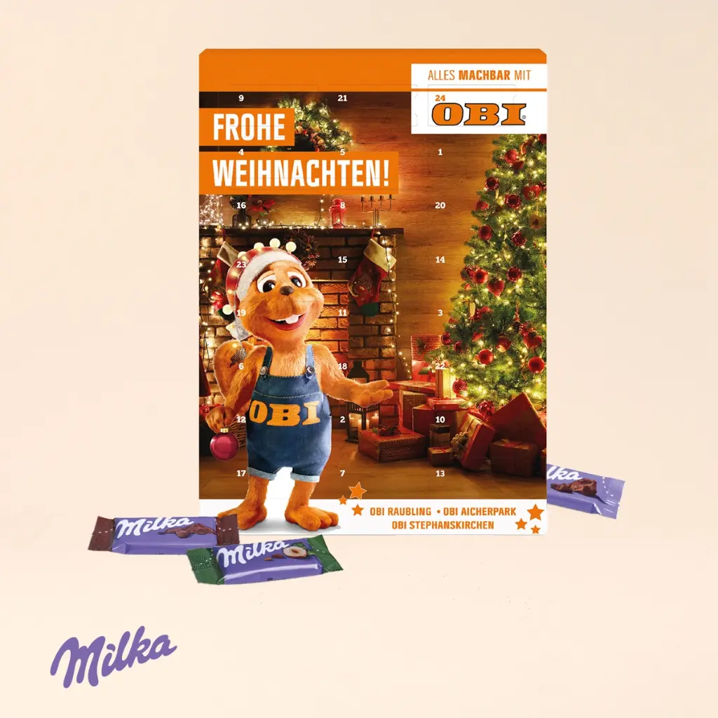 Wand-Adventskalender Milka-Mix