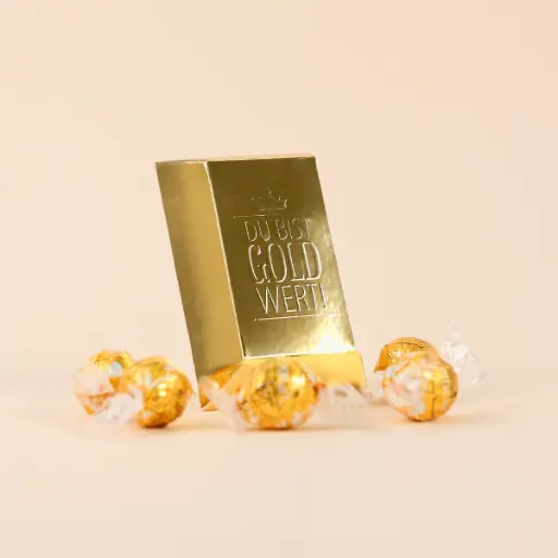 [WP12954] Du bist Gold wert Goldbarren XL - Lindor