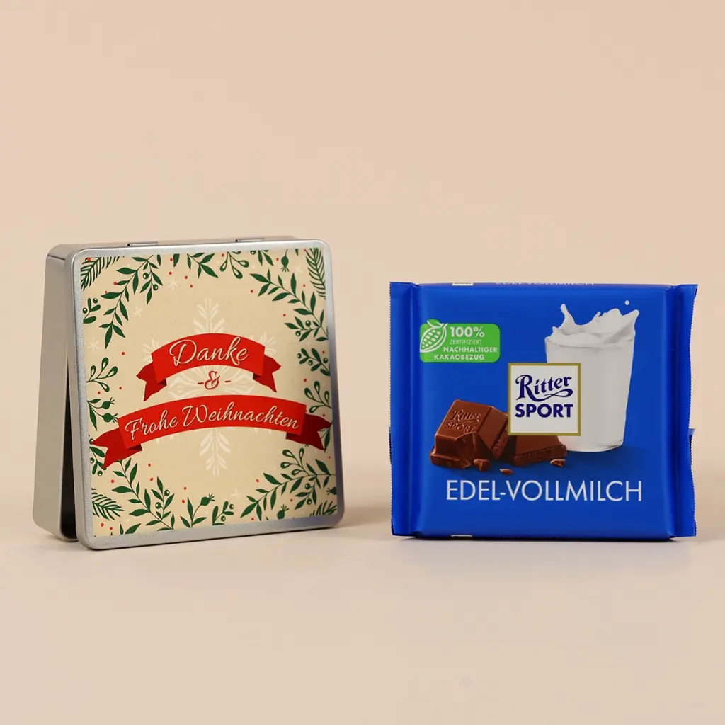 Danke & frohe Weihnachten - Ritter Sport Dose