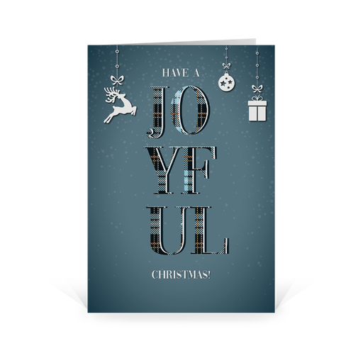 [WP12891] Karte: Joyful Christmas (Wir gestalten gratis für Dich)