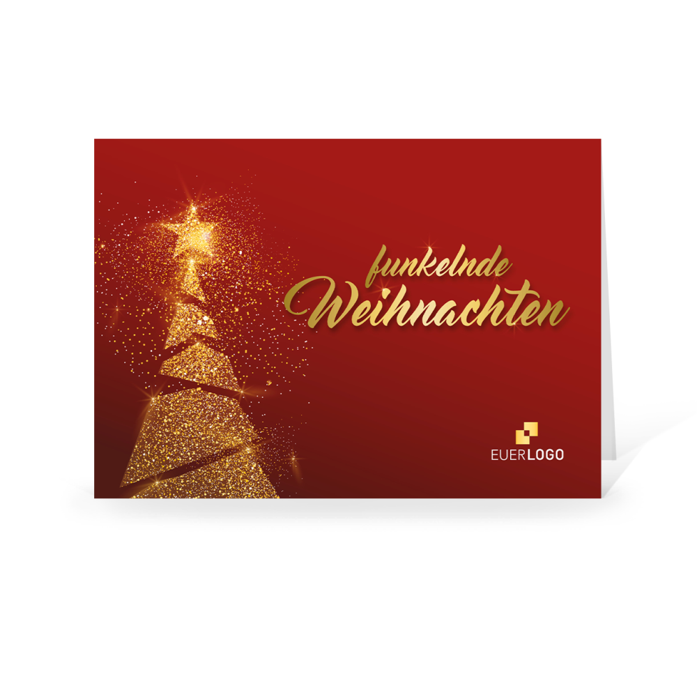 Karte: Funkelnde Weihnachten