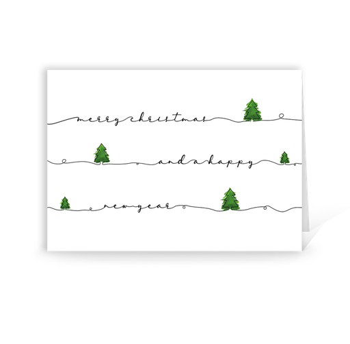 [WP12893] Karte: Baumreihe (Wir gestalten gratis für Dich)