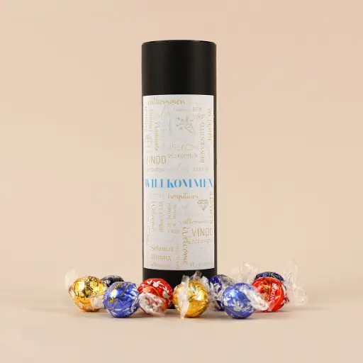 [WP12909] Willkommen International - Lindt Geschenkhülse
