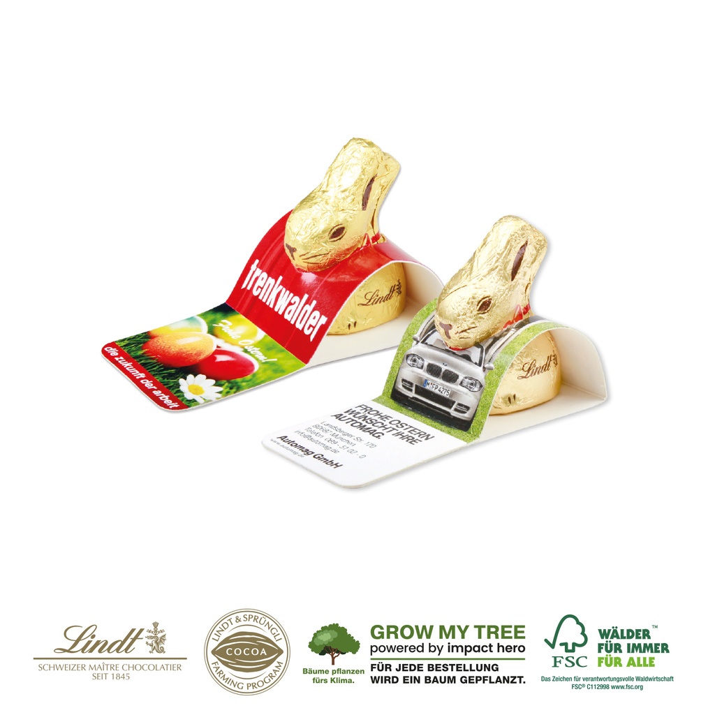 Werbeaufsteller mit Lindt-Goldhase