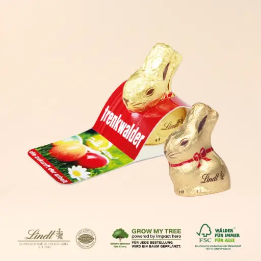 [94561] Lindt Goldhase im Werbeaufsteller, 10 g
