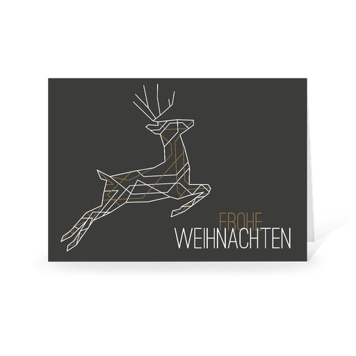 [WP5008] Karte: Art Deco - Hirsch (Wir gestalten gratis für Dich)