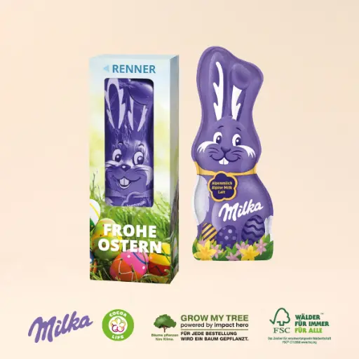 [94572] Milka Schmunzelhase, 45 g