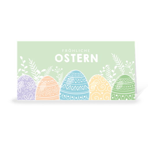 [WP6068] Karte: Bunte Eierparade (Wir gestalten gratis für Dich)