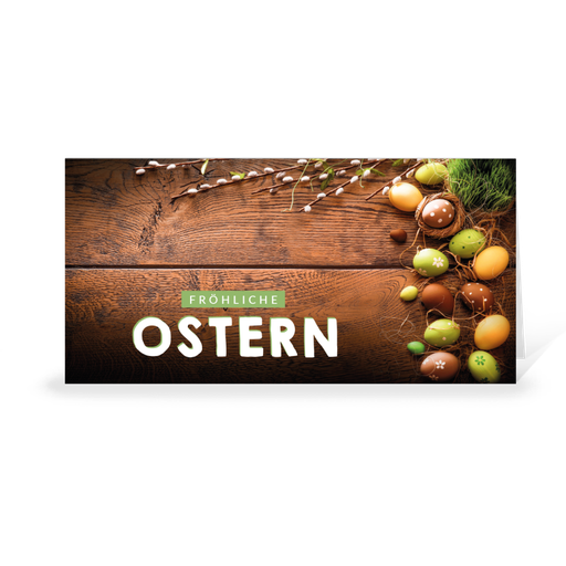 [WP6069] Karte: Ostertisch (Blanko Karte ohne Eindruck)