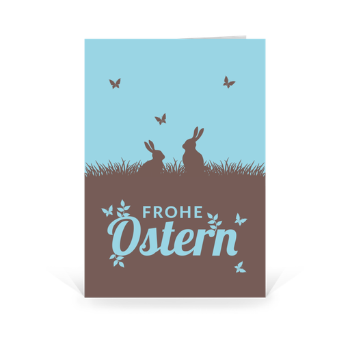 [WP6070] Karte: Hasenduo (Wir gestalten gratis für Dich)