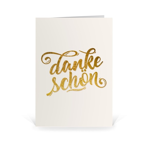 [WP5226] Karte: Dankeschön Gold (Wir gestalten gratis für Dich)
