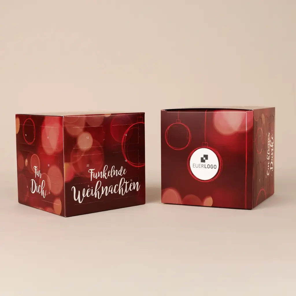 Cube Adventskalender Lindt mit Logo