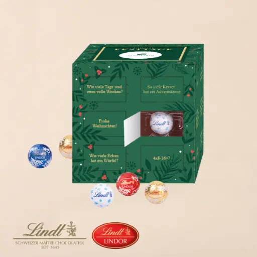[WP12042] Cube Adventskalender Lindt mit Logo