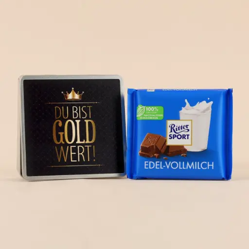 [WP13043] Du bist Gold wert - Ritter SPORT Dose