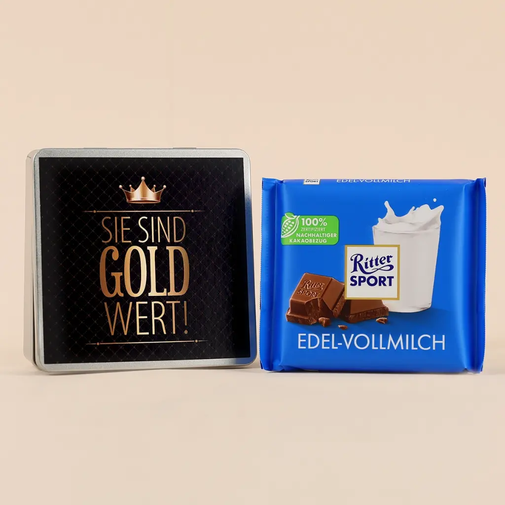 Sie sind Gold wert - Ritter SPORT Dose