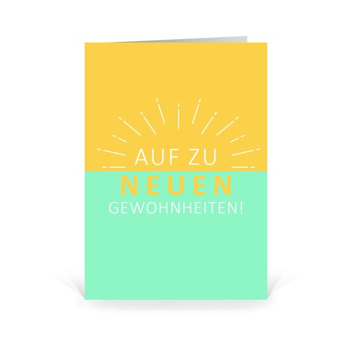 [WP5239] Karte: Auf zu neuen Gewohnheiten (Wir gestalten gratis für Dich)