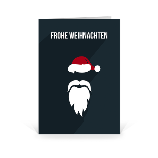 Karte: Weihnachtsgesichter - Black Santa