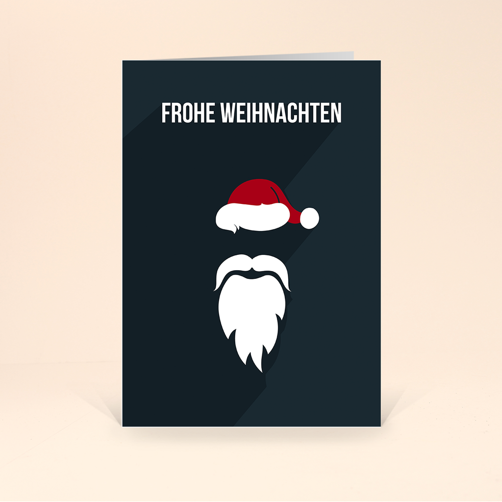 Karte: Weihnachtsgesichter - Black Santa