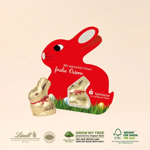 [94571] Promotion-Card Hase mit Goldhase von Lindt