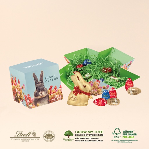 [94626] Osterpräsent Cube mit Schokolade von Lindt