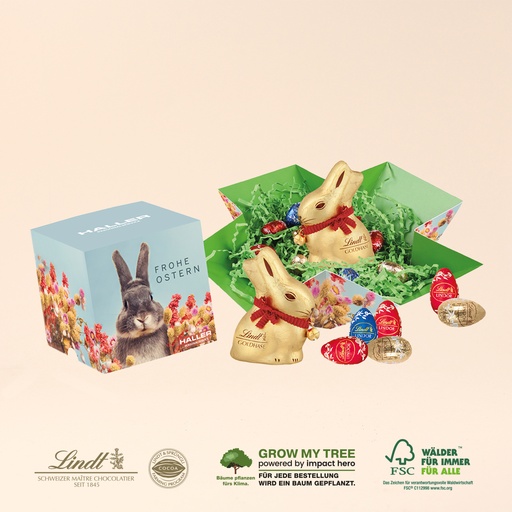[94626] Osterpräsent Cube mit Schokolade von Lindt