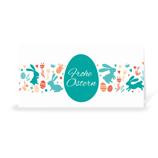 [WP6075] Karte: Bunte Osterparade (Wir gestalten gratis für Dich)