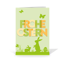 Karte: Farbenfrohe Ostern