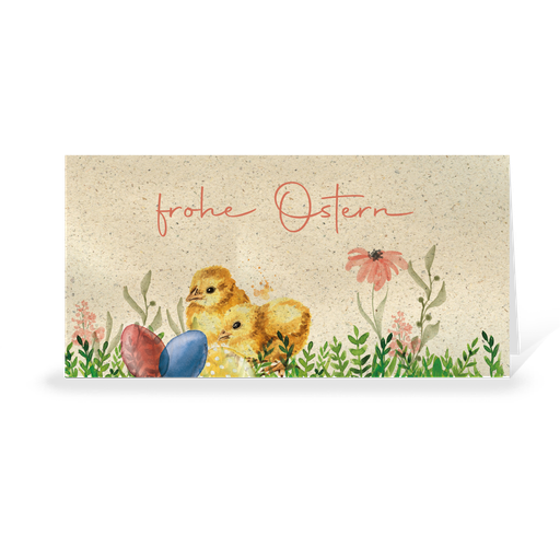 [WP6081] Karte: Blumenwiese - Ostern (Blanko Karte ohne Eindruck)