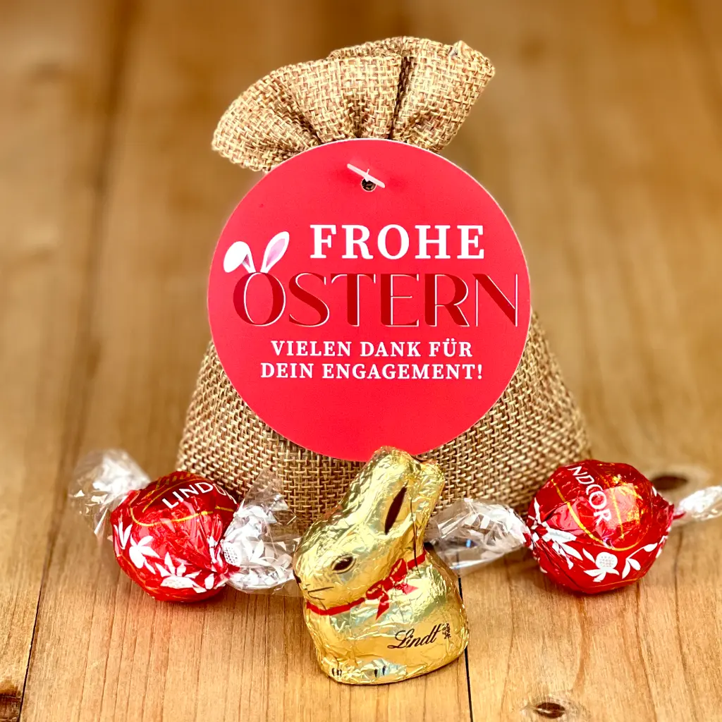 Ostersäckchen gefüllt mit Lindt-Mix