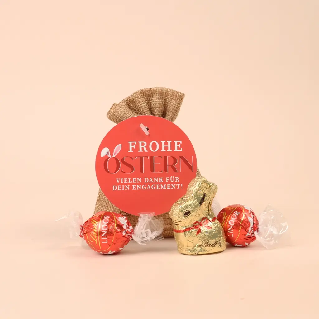 Ostersäckchen gefüllt mit Lindt-Mix