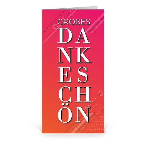 [WP5245] Karte: Großes Dankeschön (Wir gestalten gratis für Dich)