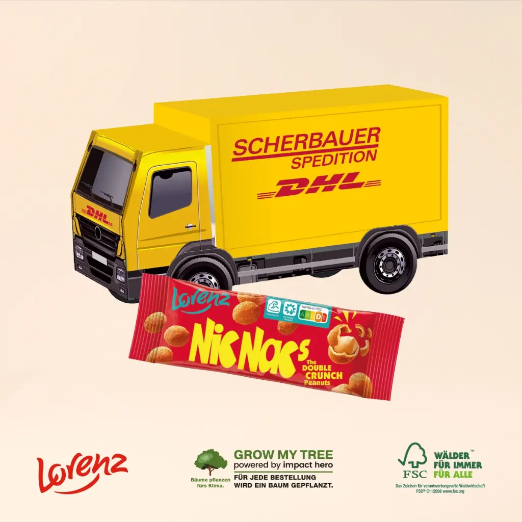 3D Präsent "LKW" mit Lorenz Nic Nac's 
