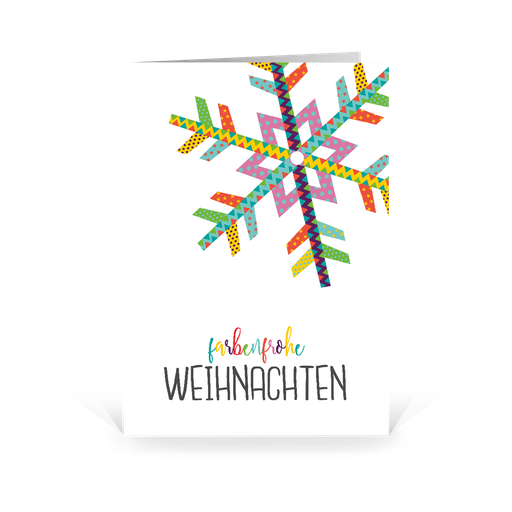 [WP5017] Karte: Geometric Flocke (Wir gestalten gratis für Dich)