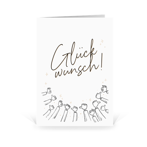 [WP5258] Karte: Glückwunsch (Wir gestalten gratis für Dich)
