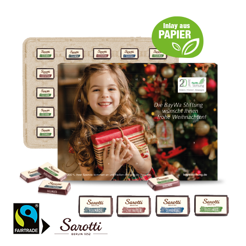 Wand-Adventskalender mit Fairtrade-Kakao Organic